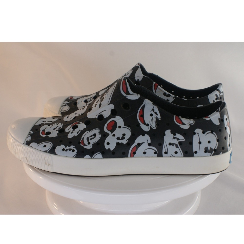 Native Shoes Jefferson Disney Mickey Mouse Black White Slip On Sneakers Mens 10